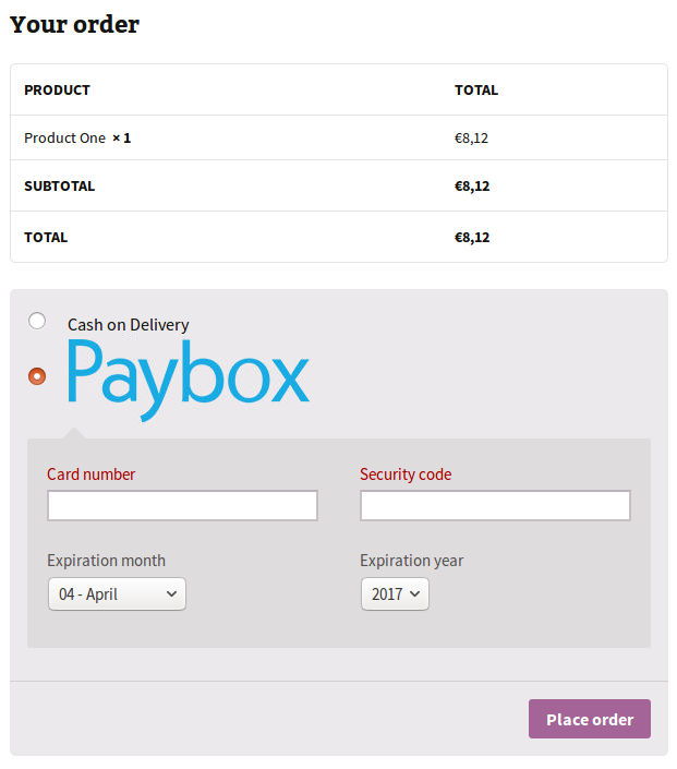 woocommerce paybox payment gateway payment