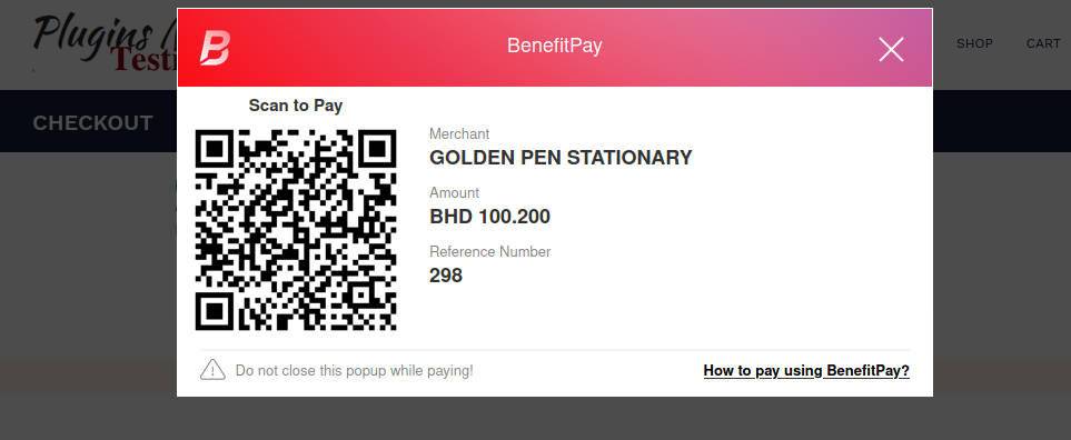 BenefitPay for woocommerce - payment - Pluginsmaker
